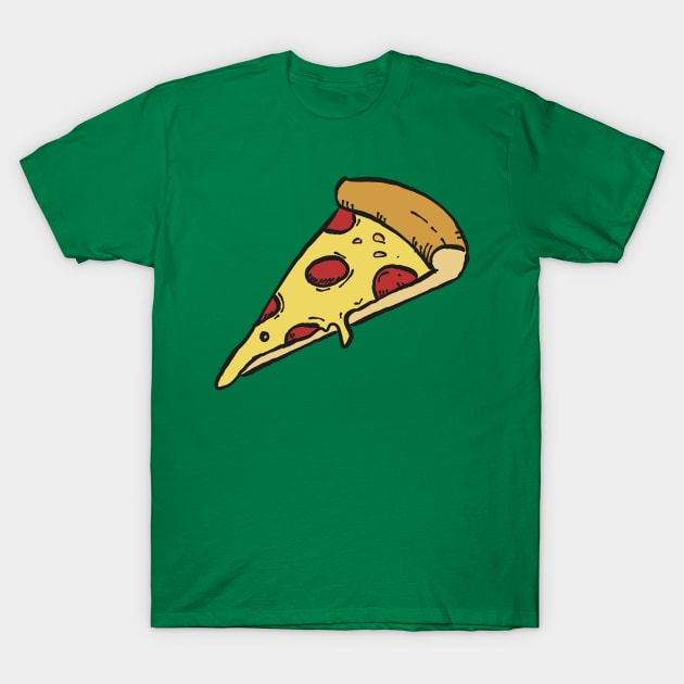 Yummy Pepperoni Pizza Slice T-Shirt by munkidesigns